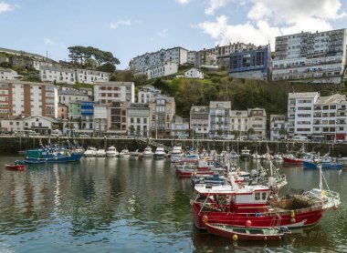 Luarca köyde Asturias, İspanya