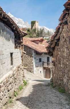 İspanya 'nın kuzeyindeki Mogrovejo köyü