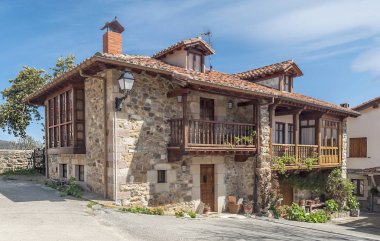 İspanya 'nın kuzeyindeki Mogrovejo köyü