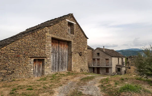 Pueblo Con Casas Piedra Los Pirineos —  Fotos de Stock