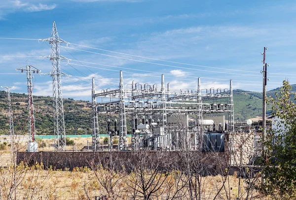Extremadura Daki Elektrik Santrali — Stok fotoğraf