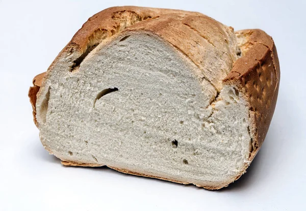 Brot Umgeben Von Weißem Hintergrund — Stockfoto