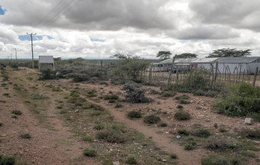 Bulutlu bir günde Kenya dağları