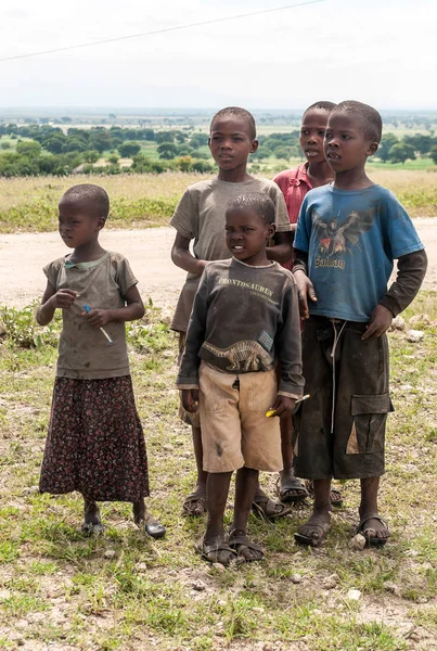 Arusha Tanzania May 2014 Group Children Africa Face Poor Life — Stock Photo, Image