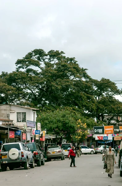 Arusha Tanzania Oktober 2014 Typiska Gatubilden Arusha Arusha Ligger Nedanför — Stockfoto