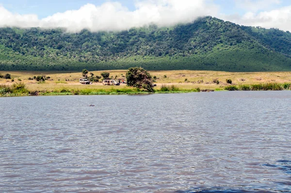 Jezioro Tanzanii Dolinie Ngorogoro — Zdjęcie stockowe