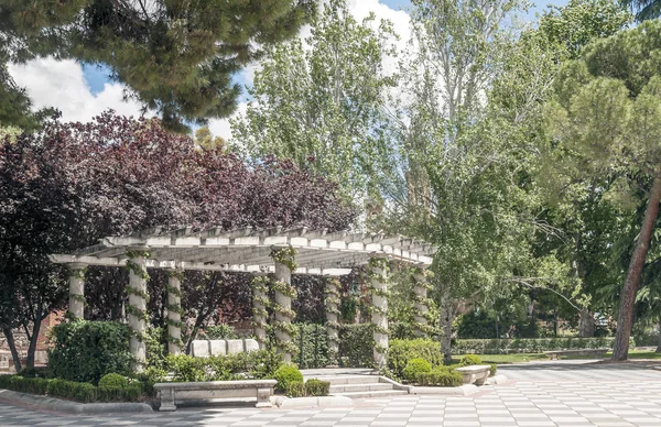 Giardino Del Parco Del Retiro Madrid Primavera — Foto Stock