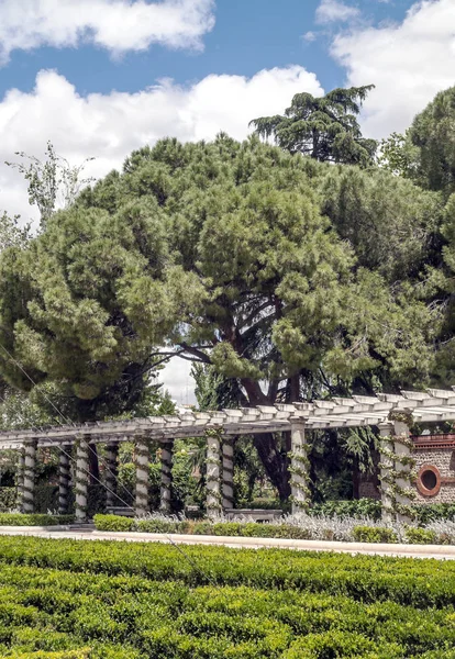 Jardín Del Parque Del Retiro Madrid Primavera — Foto de Stock