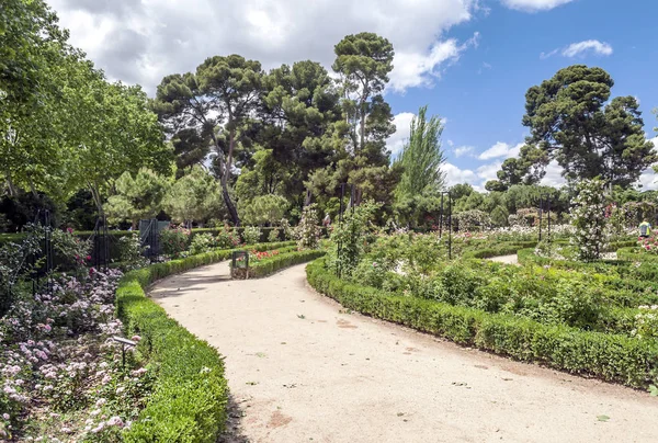 Tuin Van Het Retiro Park Madrid Het Voorjaar — Stockfoto