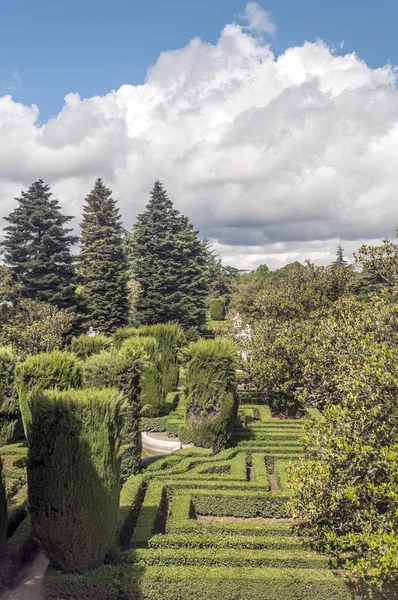 Jardins Dans Palais Royal Madrid Dans Style Néoclassique Par Une — Photo