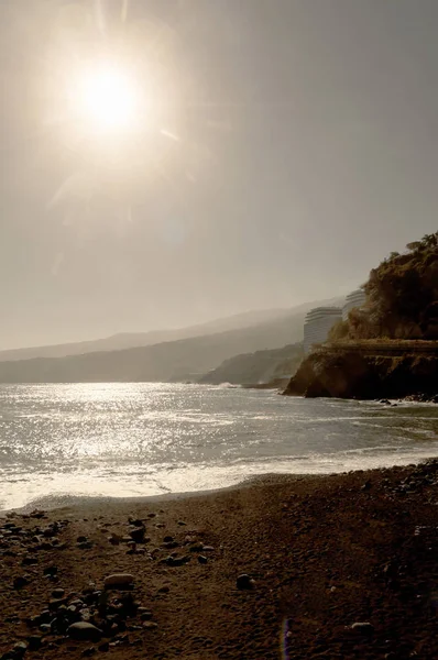 Tenerife Adası Sahilde Günbatımı — Stok fotoğraf