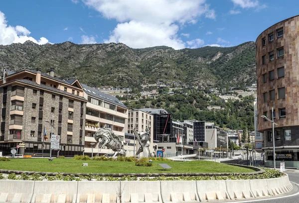 Andorra Vella Andorra Setembro 2014 Pessoas Anônimas Andando Pelas Ruas — Fotografia de Stock