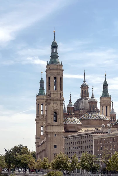 Yerebatan Del Pilar Zaragoza Spanya Kuzey Bulutlu Bir Günde — Stok fotoğraf