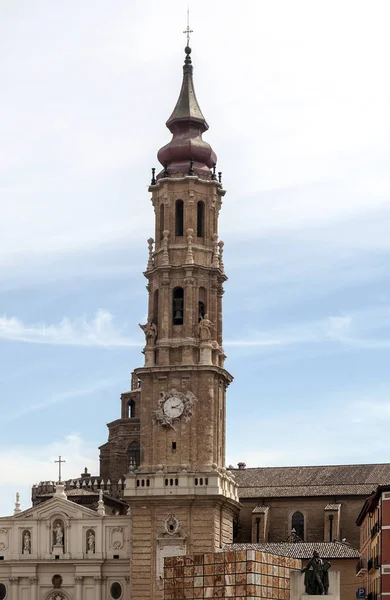 Basilica Del Pilar Zaragoza Norra Spanien Molnig Dag — Stockfoto