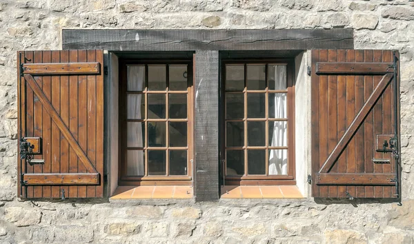 Old Facade Windows — Stock Photo, Image