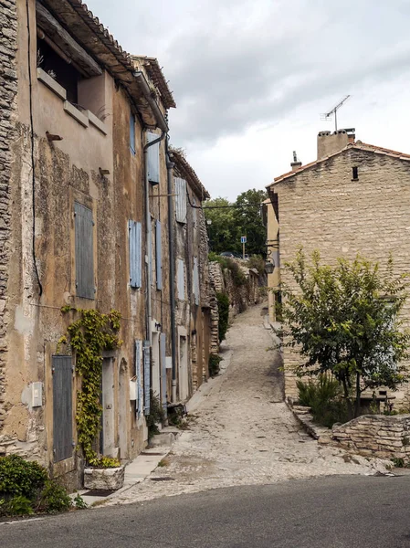 Gordes Pueblo Francia Día Nublado — Foto de Stock