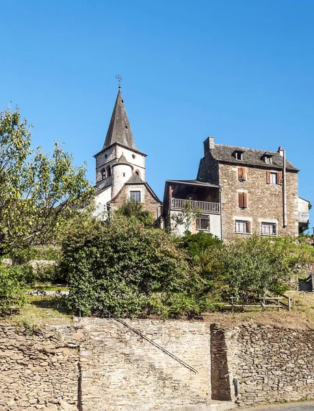 Streets Conques Mountains Southern France Sunny Day — Stock Photo, Image