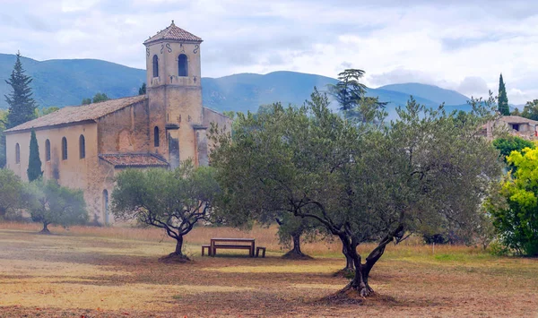 Vista Aérea Del Pueblo Rural Francia Día Soleado —  Fotos de Stock