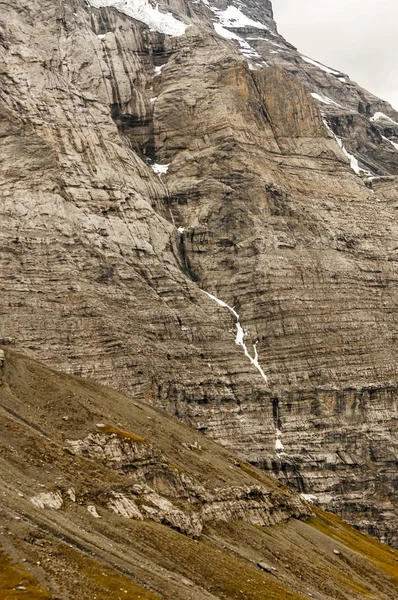 Murren Bergen Zwitserland Een Bewolkte Dag — Stockfoto