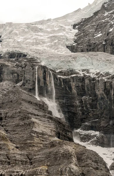 Montagne Murren Svizzera Una Giornata Nuvolosa — Foto Stock