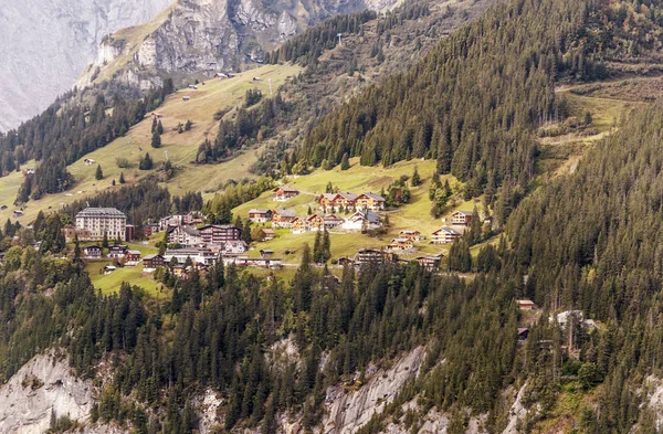 Murren Der Schweiz Einem Bewölkten Tag — Stockfoto