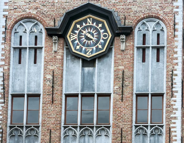 Фасади Будинків Брюгге Бельгія — стокове фото