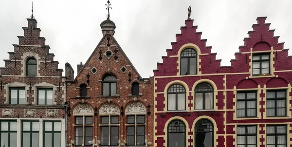 Facades Houses Bruges Belgium — Stock Photo, Image