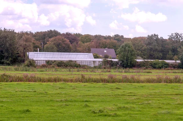 Bulutlu Bir Günde Hollanda Kanalı — Stok fotoğraf