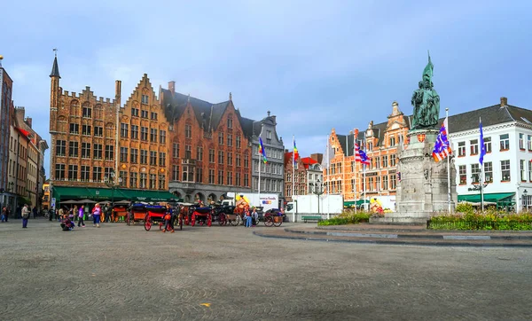 Bruges Flanders Belgium September 2014 Streets Bruges Belgium Its Medieval — Stock Photo, Image