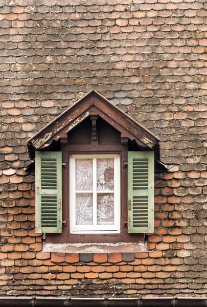 Fachadas Casas Coloridas Alsácia Norte França Dia Ensolarado — Fotografia de Stock