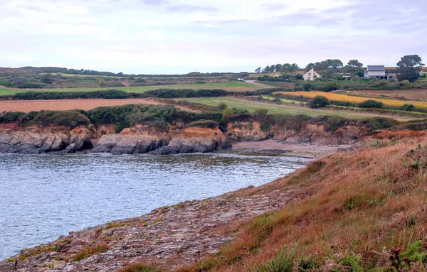 Côte Normandie France Par Temps Nuageux — Photo