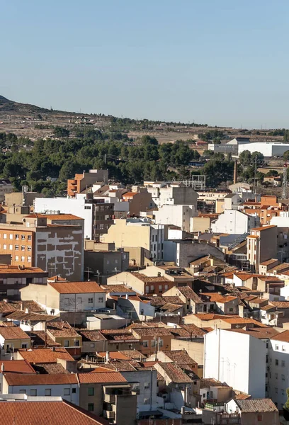 Vista Aérea Almansa Las Montañas Albacete España — Foto de Stock