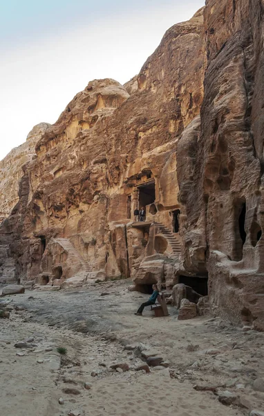 Ruínas Antiga Cidade Petra Jordânia Petra Importante Sítio Arqueológico Jordânia — Fotografia de Stock