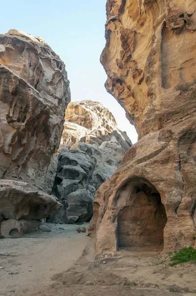 Ruínas Antiga Cidade Petra Jordânia Petra Importante Sítio Arqueológico Jordânia — Fotografia de Stock