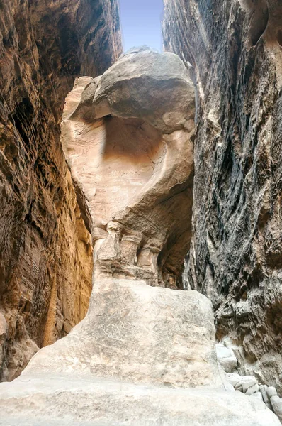 Ruínas Antiga Cidade Petra Jordânia Petra Importante Sítio Arqueológico Jordânia — Fotografia de Stock