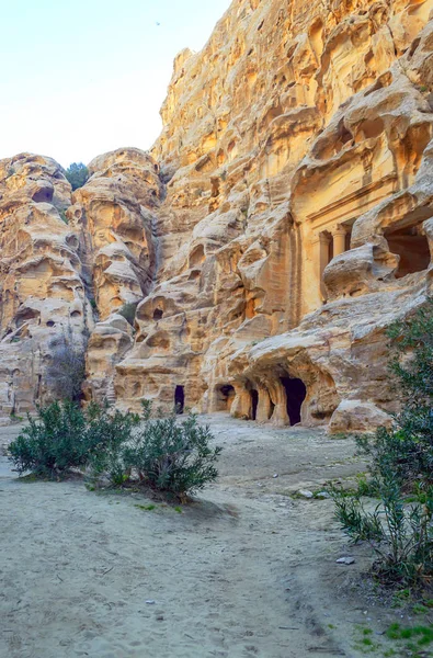 Ruïnes Van Oude Stad Petra Jordanië Petra Een Belangrijke Archeologische — Stockfoto