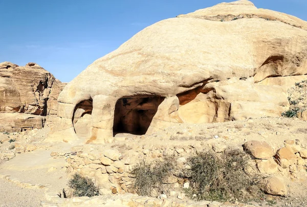 Ruinerna Den Antika Staden Petra Jordanien Petra Viktig Arkeologisk Plats — Stockfoto