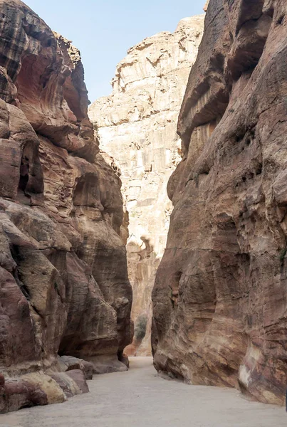 Ruínas Antiga Cidade Petra Jordânia Petra Importante Sítio Arqueológico Jordânia — Fotografia de Stock