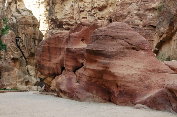 Rovine Dell Antica Città Petra Giordania Petra Importante Sito Archeologico — Foto Stock