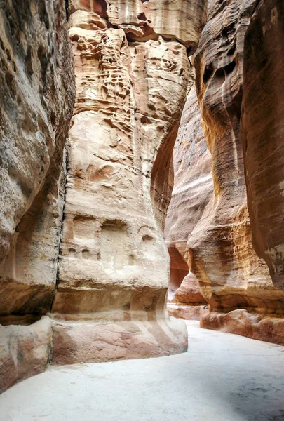 Ruínas Antiga Cidade Petra Jordânia Petra Importante Sítio Arqueológico Jordânia — Fotografia de Stock