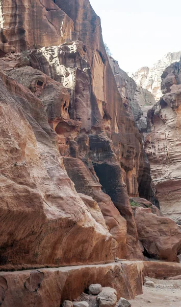 Ruínas Antiga Cidade Petra Jordânia Petra Importante Sítio Arqueológico Jordânia — Fotografia de Stock