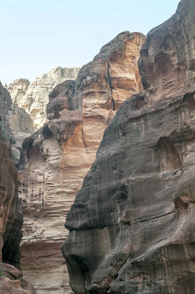 Ruiny Starověkého Města Petry Jordánsku Petra Důležitá Archeologická Lokalita Jordánsku — Stock fotografie