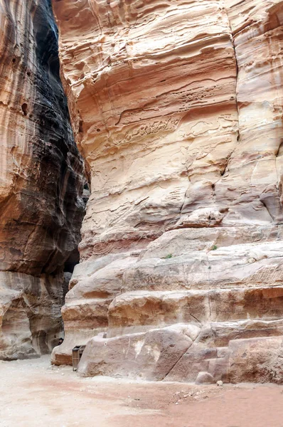 Ruínas Antiga Cidade Petra Jordânia Petra Importante Sítio Arqueológico Jordânia — Fotografia de Stock