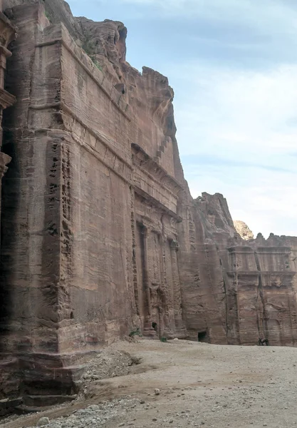 Ruínas Antiga Cidade Petra Jordânia Petra Importante Sítio Arqueológico Jordânia — Fotografia de Stock