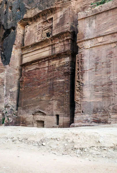 Ruínas Antiga Cidade Petra Jordânia Petra Importante Sítio Arqueológico Jordânia — Fotografia de Stock