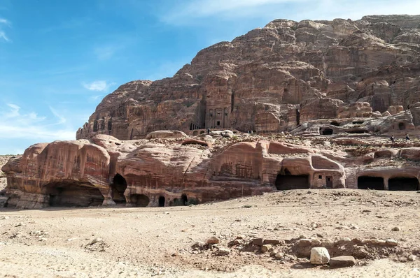 Ruinerna Den Antika Staden Petra Jordanien Petra Viktig Arkeologisk Plats — Stockfoto