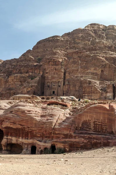 Ürdün Petra Antik Şehir Kalıntıları Petra Jordan Kimin Nüfusu Raqmu — Stok fotoğraf