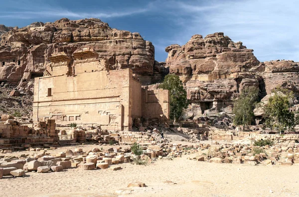 Ruinerna Den Antika Staden Petra Jordanien Petra Viktig Arkeologisk Plats — Stockfoto