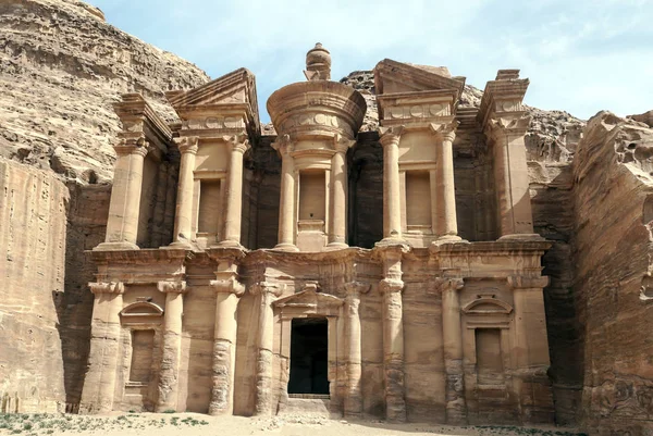 Ruínas Antiga Cidade Petra Jordânia Petra Importante Sítio Arqueológico Jordânia — Fotografia de Stock