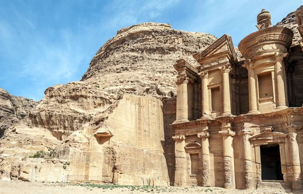 Ruínas Antiga Cidade Petra Jordânia Petra Importante Sítio Arqueológico Jordânia — Fotografia de Stock